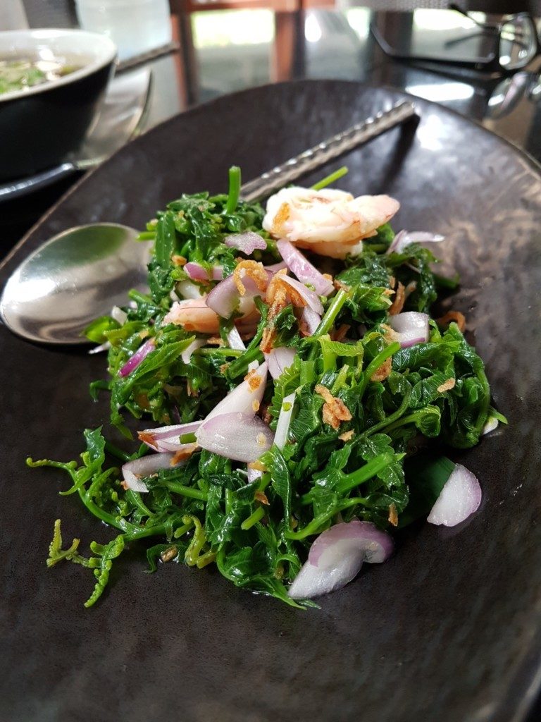 Wok fried morning glory with oyster sauce