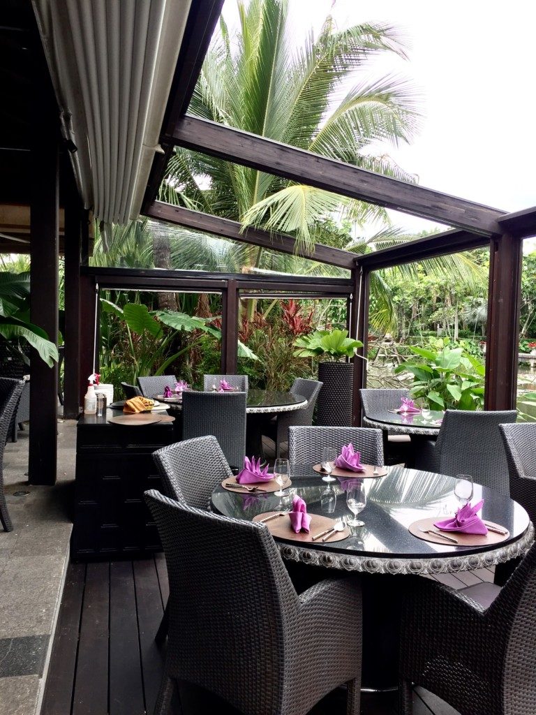 Open air terrace with retractable awnings
